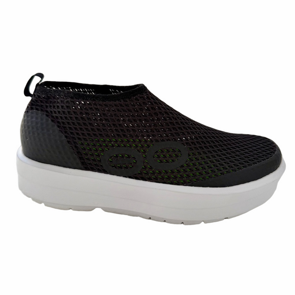 OOFOS OOmega Chukka Size 9.5 Sneaker Black Mesh Recovery Comfort Shoe EUC - Picture 2 of 14